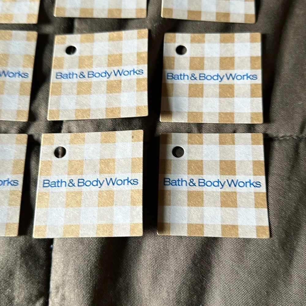 Bath & Body Works Small Cardboard Gingham Gift Tags